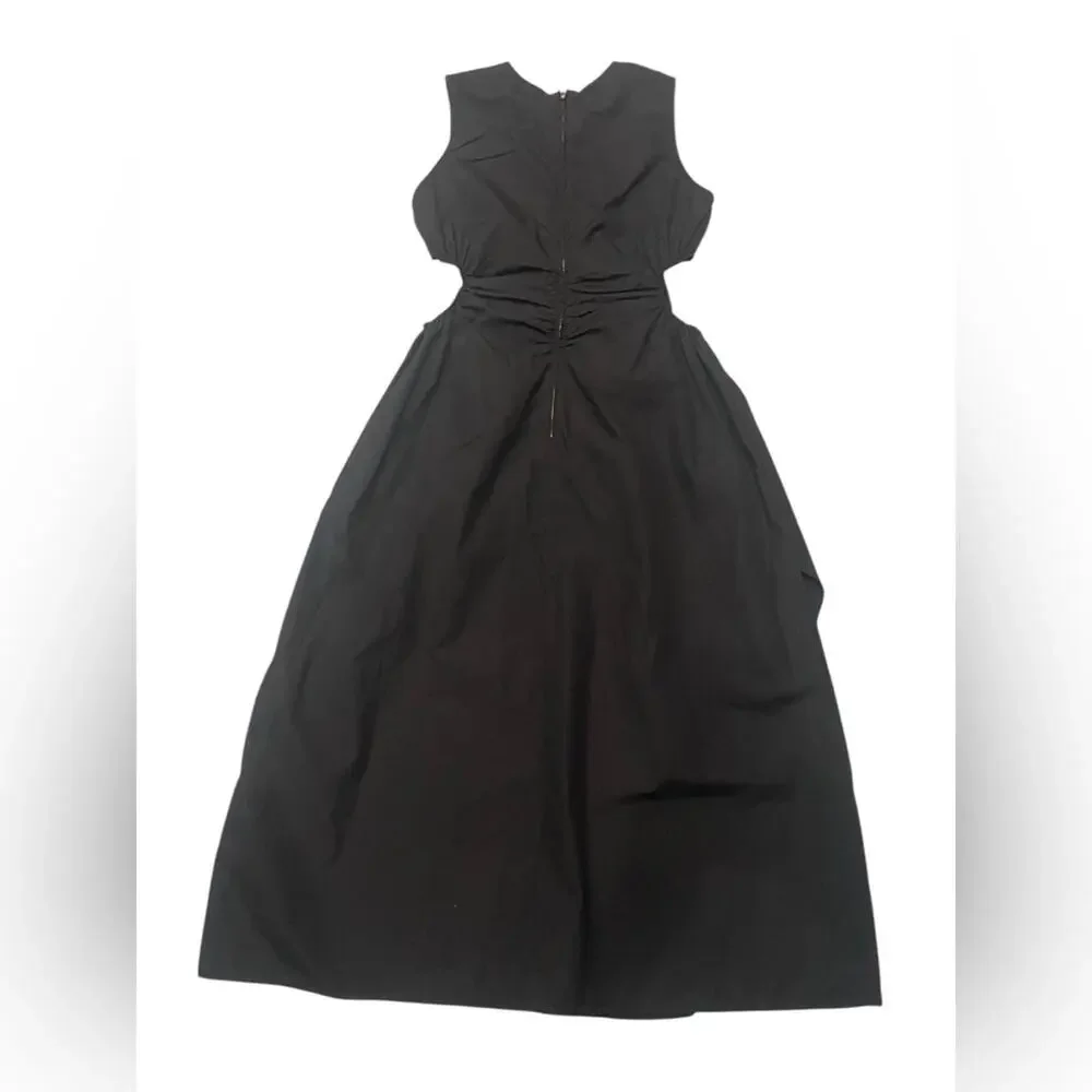 STORY PAOLA DRESS BLACK POPLIN SZ:S